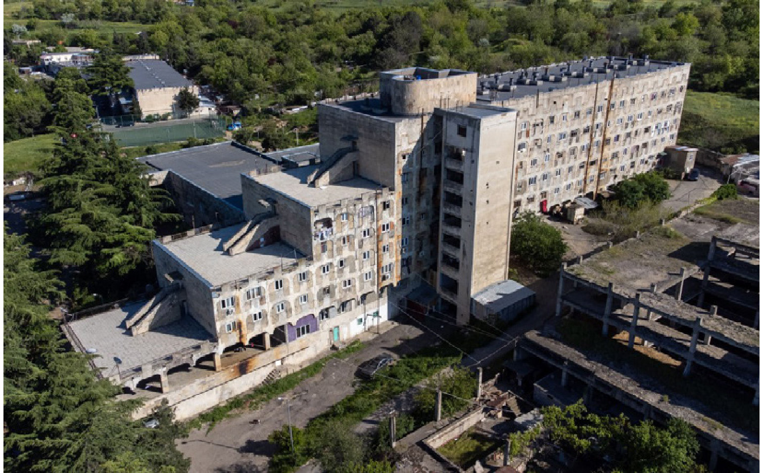 Aerial view of the Kartli Sanatorium outside Tbilisi