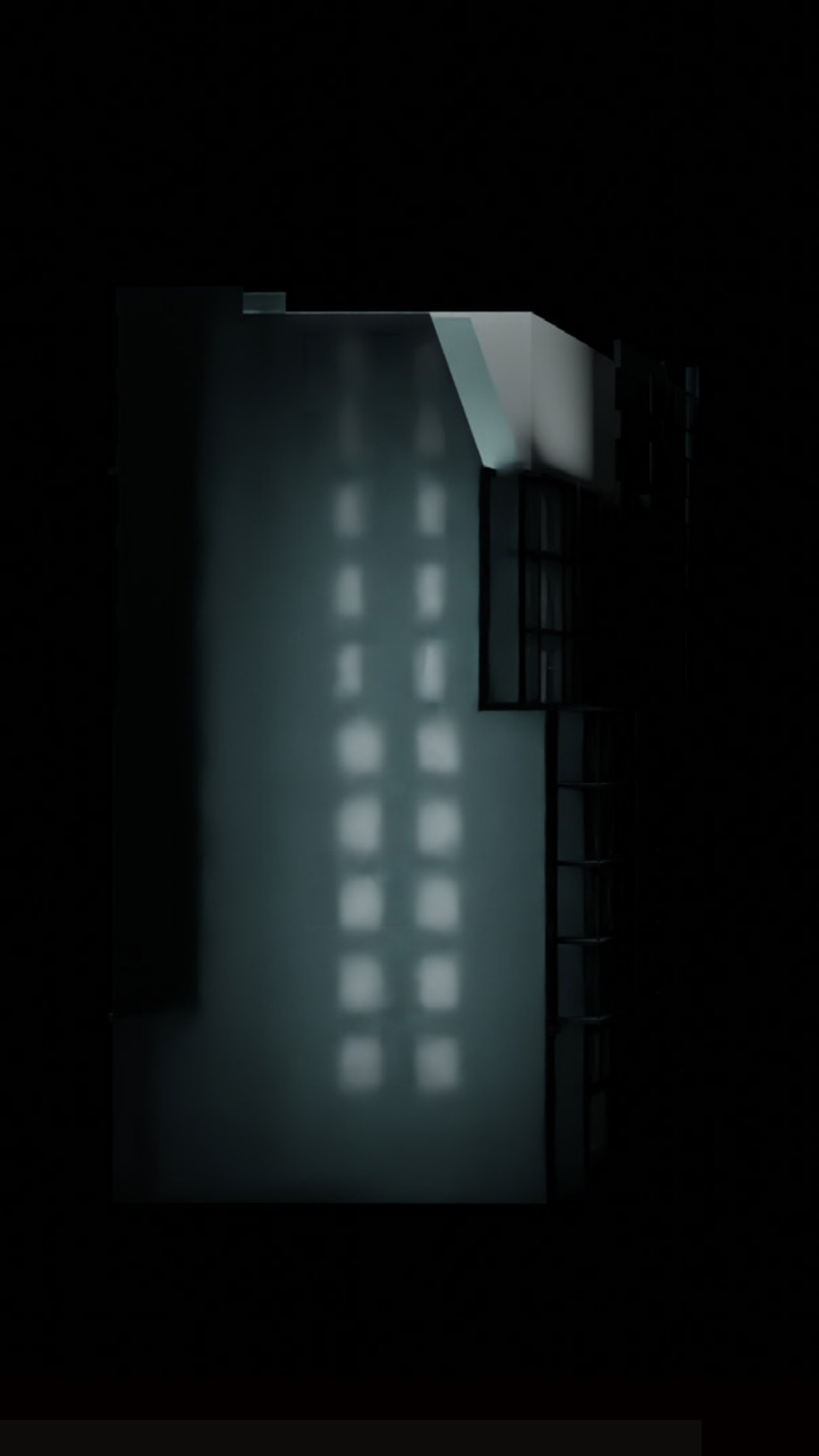 Backlit model study, variant 6
