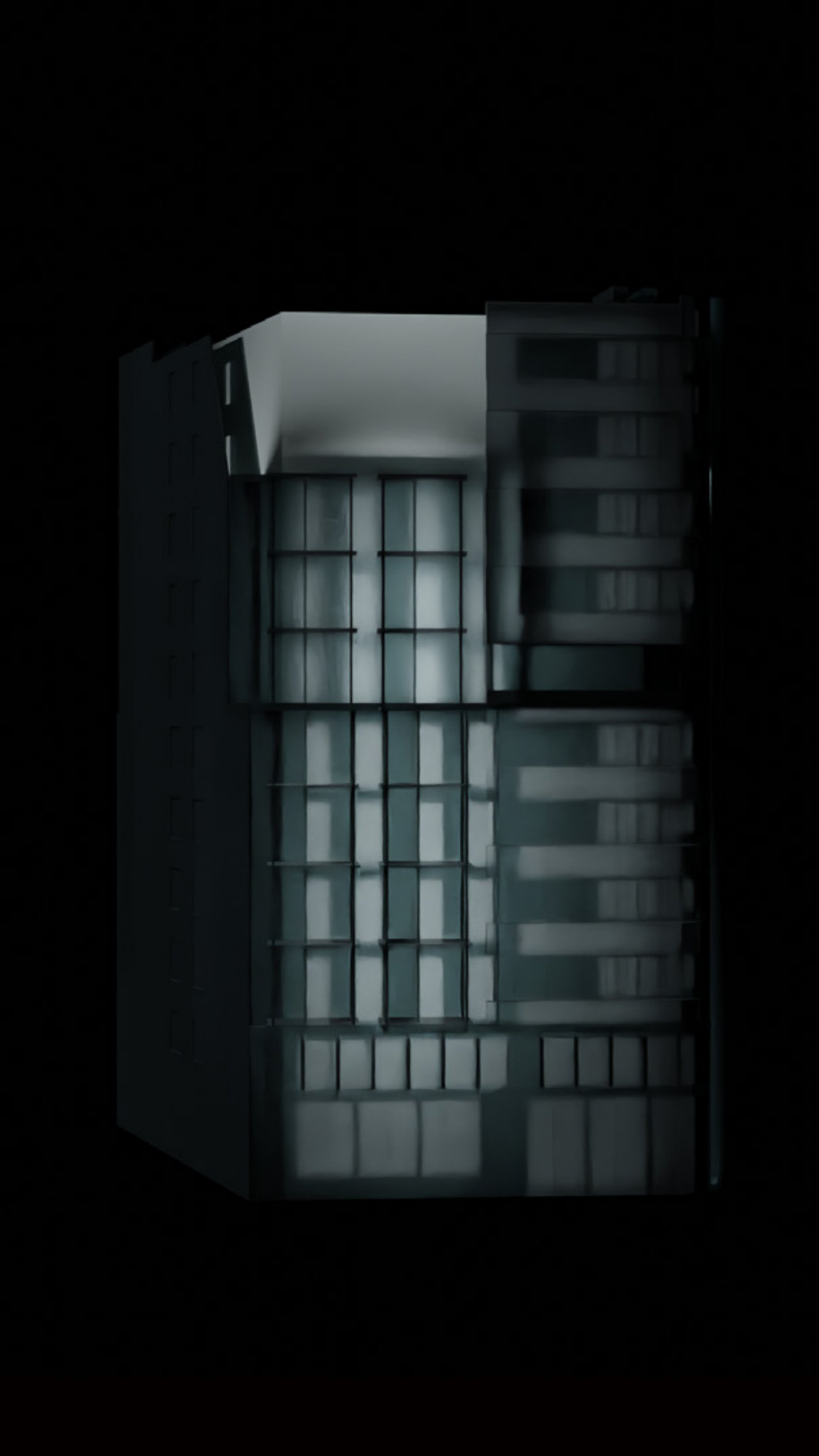 Backlit model study, variant 7