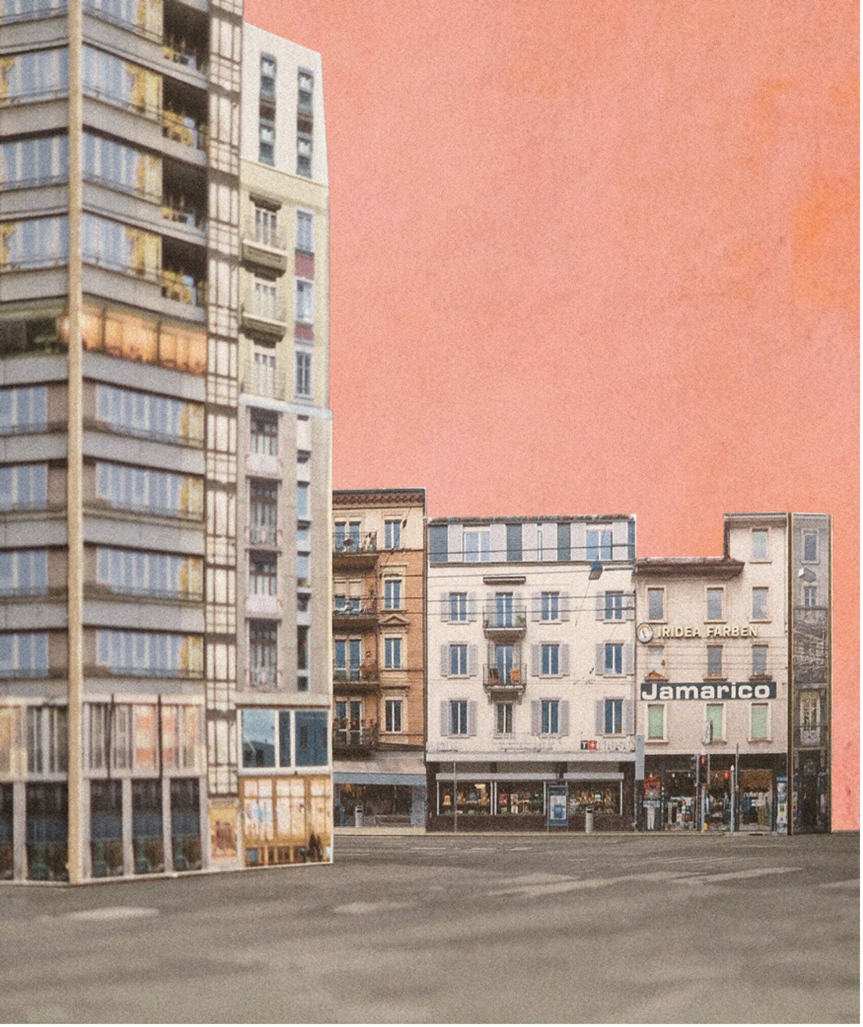 Model photo vis-à-vis: street corner with Jamarico