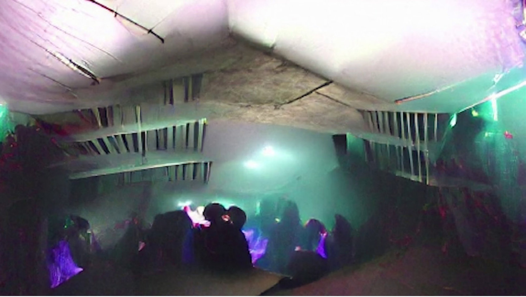 AI-generated underground club scene